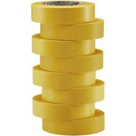 Ruban d'isolation et de repérage électrique 19 mm x 20 m x 0.15 mm jaune (x 8)|Bizline-BIZ350019