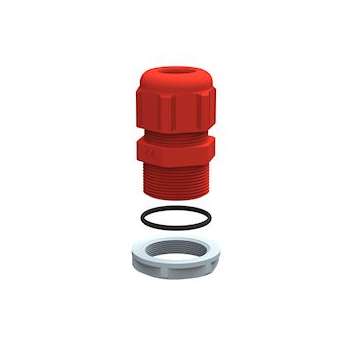 Presse-étoupe plastique IP68 ISO20 pour boîte Plexo incendie rouge RAL3000|Legrand-LEG091931