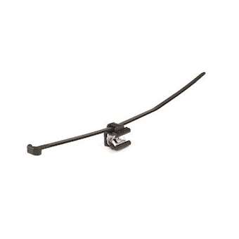 Lanière de fixation pour bord de tôle 200 x 4.6 mm en PA66HS noir - T50ROSEC24|HellermannTyton-HNE15600007