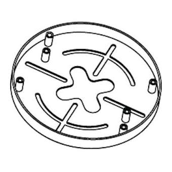 Platine de fixation pour montage plafond pour FLEXIDOME 4000|Bosch video-PHVNDA-ADT4S-MINDOME