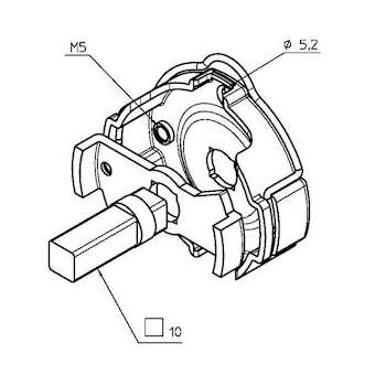 Support rapide en fer max 50Nm entraxe|Came france-KAM001YM0127