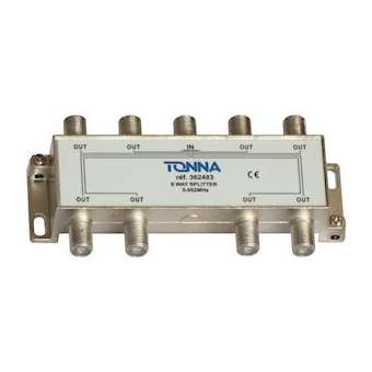 Répartiteur 8 voies symétriques 'F' - 11 dB - 5/862 MHz - Carton de 5 p|Tonna-TOQ362483