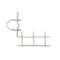 1 Paire de fixation balcon pour mâts D 25 à 50 mm, acier de 45x5 mm - Zinc bleu