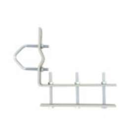 1 Paire de fixation balcon pour mâts D 25 à 50 mm, acier de 45x5 mm - Zinc bleu|Erard-EAD800932