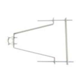 1 Paire fixations murales pour mâts, avec contreplaque déport 35 cm - Zinc bleu|Erard-EAD800864
