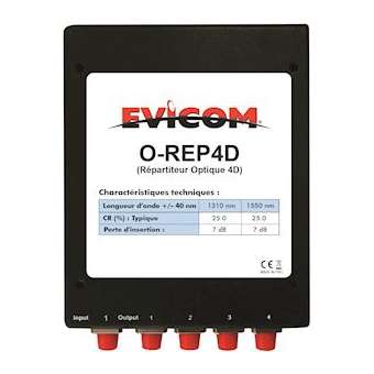 Répartiteur optique 4 directions connectique FC/PC|Evicom-EVCOREP4D