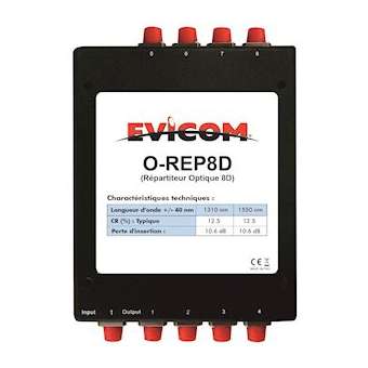 Répartiteur optique 8 directions connectique FC/PC|Evicom-EVCOREP8D