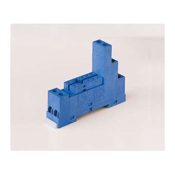 Support 10A 250V séries 4051 4052, 4061, bleu, étrier métallique, à ressort|Finder-FID9575SMA