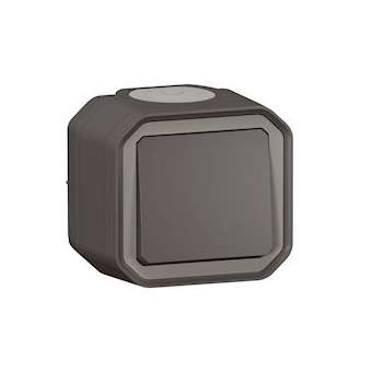 Interrupteur ou va-et-vient 10AX 250V Plexo complet saillie anthracite|Legrand-LEG069761L