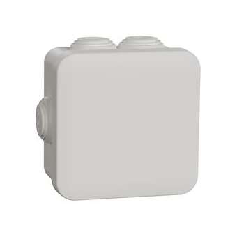Mureva Box - boite de dérivation avec embouts - 80x80x45 - IP55 - blanc polaire|Schneider Electric-SCHIMT05024