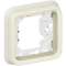 Support plaque étanche 1 poste Plexo composable IP55 - blanc