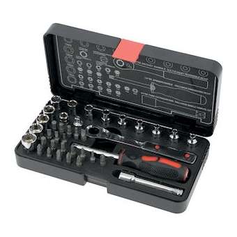 Coffret de douilles traversantes spécial tige filetée 38 pièces|Bizline-BIZ700203