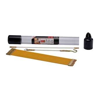Kit de 9 baguettes tire-fils 3 m D 4 mm jaunes|Bizline-BIZ700147