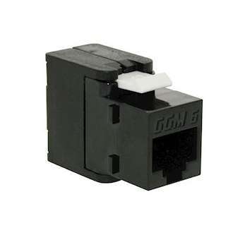 Noyau RJ45 CAT6 Keystone non blindé sans outil, noir|Gigamedia-GGMPRJC6UTLBK