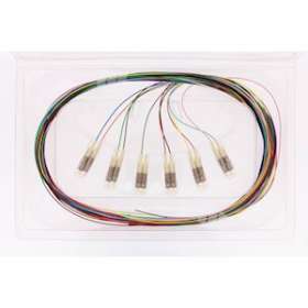 Lot de 12 pigtails de couleurs LC OM3 50/125 µm 2 m|Gigamedia-GGMS4MLC2ML