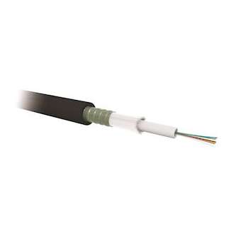 Câble 12 fibres OM3 50/125 µm extérieur structure libre unitube acier PEHD|Gigamedia-GGMFO12B3CST