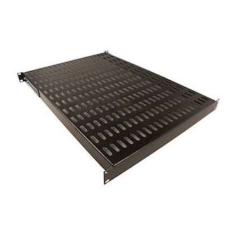 Etagère 19' fixe 1 U - 4 points de fixation - prof 600 mm - Gris|Gigamedia-GGMALEF600G