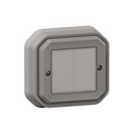 Commande double Self-e pour éclairage et prise Plexo with Netatmo complet gris|Legrand-LEG069819L