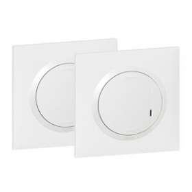 Prêt-à-poser dooxie créer un va-et-vient 1 cde sans fil + 1 inter 230V~|Legrand-LEG600692