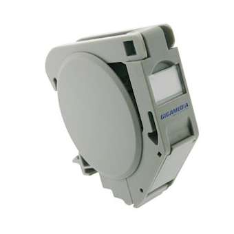 Module vide pour RJ45 format keystone sur rail DIN|Gigamedia-GGMRJDIN