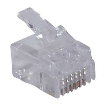 Fiche RJ12 6 contacts largeur 9,65mm pour câble rond|Legrand-LEG051702