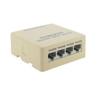 Filtre maître ADSL avec 4 sorties téléphones RJ45 à installer sur rail DIN|Gigamedia-GGMADSLFM4R