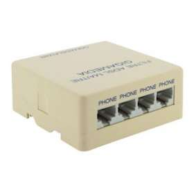 Filtre maître ADSL avec 4 sorties téléphones RJ45 à installer sur rail DIN|Gigamedia-GGMADSLFM4R