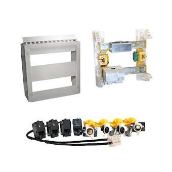 Coffret Drivia 13 Basique économique équipé de 4 prises RJ45|Legrand-LEG413208