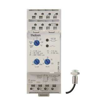 Interrupteur crépusculaire 2 à 50000 lux 12 24v analogique cellule encastrée|Theben-THB1104200