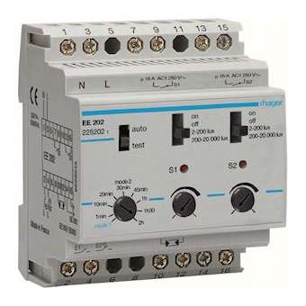 Interrupteur crépusculaire 2 voies cascadable|Hager-HAGEE202