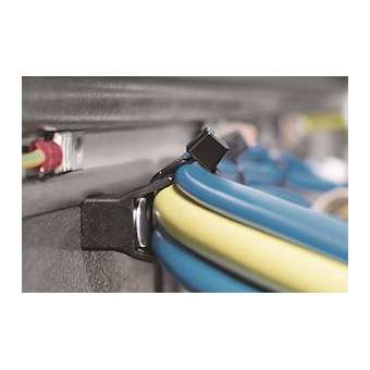 Embase en berceau à visser pour D 5.1 mm en PA66 noir - LOK02|HellermannTyton-HNE15180210