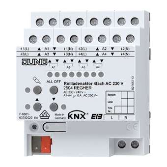 Actionneur VR 4 voies AC 110-230 V / KNX / Modulaire|Jung france-IUN2504REGHER