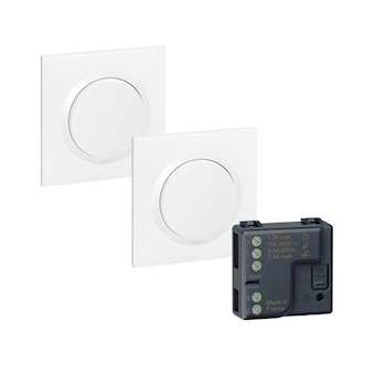 Prêt à poser dooxie 2 commandes sans fil sans pile + 1 micromodule - blanc|Legrand-LEG600699L