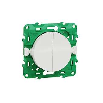 Odace SFSP - interrupteur double - sans fil sans pile|Schneider Electric-SCHS520114