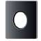 Collerette magnetique carree - noir mat