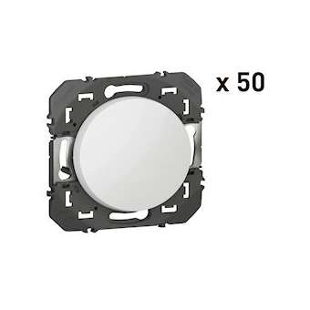 Lot de 50 interrupteurs ou va-et-vient dooxie 10AX 250V~ finition blanc|Legrand-LEG600601