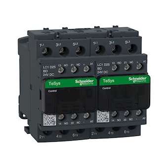 TeSys LC2D - contacteur inverseur - 3P - AC-3 440V - 25A - bobine 24Vcc|Schneider Electric-SCHLC2D25BD