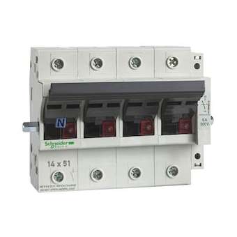 TeSys GK1 - corps de sectionneur fusible - 4P - 50A - pour fusible NFC 14x51mm|Schneider Electric-SCHGK1EX