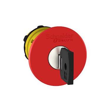 Harmony tête de arrêt d'urgence D 40 - déverrouillage par clé- D22 - rouge|Schneider Electric-SCHZB5AS944