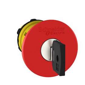 Harmony tête de arrêt d'urgence D 40 - déverrouillage par clé- D22 - rouge|Schneider Electric-SCHZB5AS944