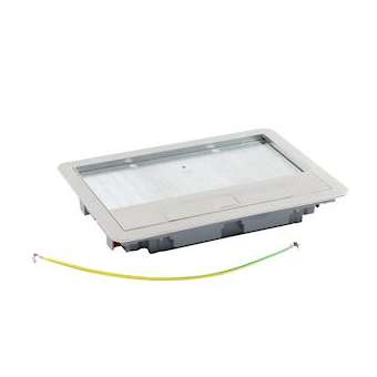 Cadre + couvercle boite standard métal finition inox 8/12m|Planet wattohm-PLWPW28741