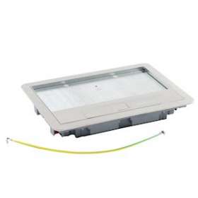 Cadre + couvercle boite standard métal finition inox 8/12m|Planet wattohm-PLWPW28741