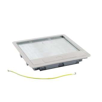 Cadre + couvercle boite standard métal finition inox 16/24m|Planet wattohm-PLWPW28761