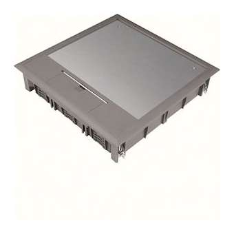 Boîte de sol carrée 24 modules diam 325mm encastrement diam 306mm grise|Hager-HAGVQ12057011