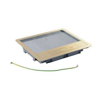 Cadre + couvercle boite standard métal finition laiton 12/18M|Planet wattohm-PLWPW28753