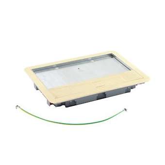 Cadre + couvercle boite standard métal finition laiton 8/12M|Planet wattohm-PLWPW28743