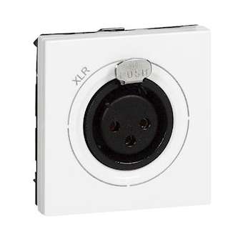 Prise XLR 3 pôles femelle Mosaic 2 modules - blanc|Legrand-LEG078755