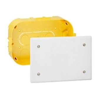 Boîte de dérivation pour plâtre - 160x105, prof. 40mm - avec plaque et vis|Legrand-LEG091995