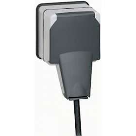 Prise de courant 2P+T volet IP66 fiche engagée Plexo complet 16A 250V~ - gris|Legrand-LEG090465