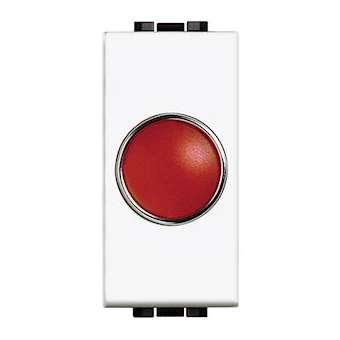 Témoin lumineux Livinglight diffuseur rouge - Blanc - 1 module|Bticino-TICN4371R